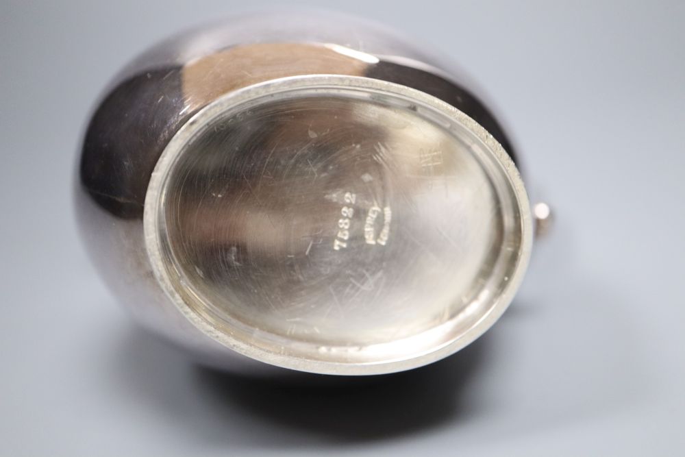 A George V Asprey & Co Ltd silver milk jug, London, 1915, 12.6cm, 5.5oz.